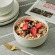 Ceramic Bowls for Kitchen, 36 Ounce, Large Capacity Cereal Bowls Set of 4, Glazed Matte Off White