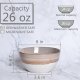 Ceramic Cereal Bowl Set of 4, 26 Oz, Soup Bowl for Oatmeal, Salad, Dishwasher and Microwave Safe, Reactive Glaze (Brown, 6 in)