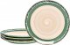 Stoneware Dinner Plates, 10.5 inches, Set of 4 for Salad, Pasta, Dessert, Microwave and Dishwasher Safe (Green, 10.5 in)